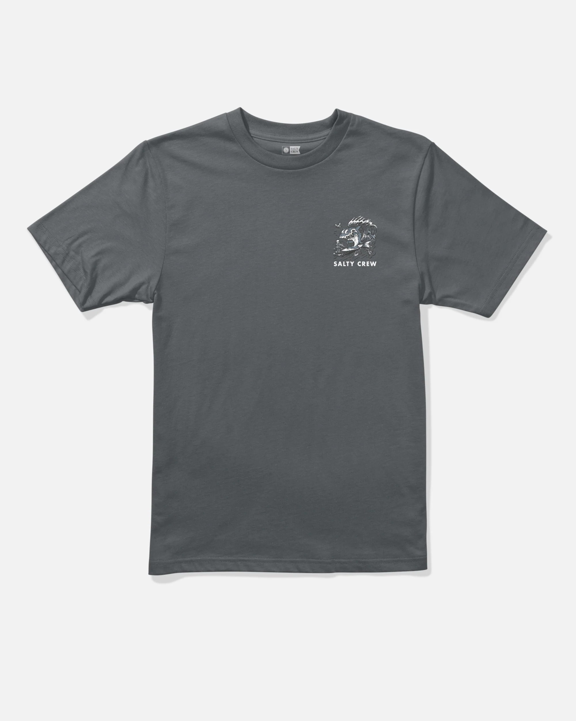 Surf Shark Boys Tee - Charcoal - Image 2