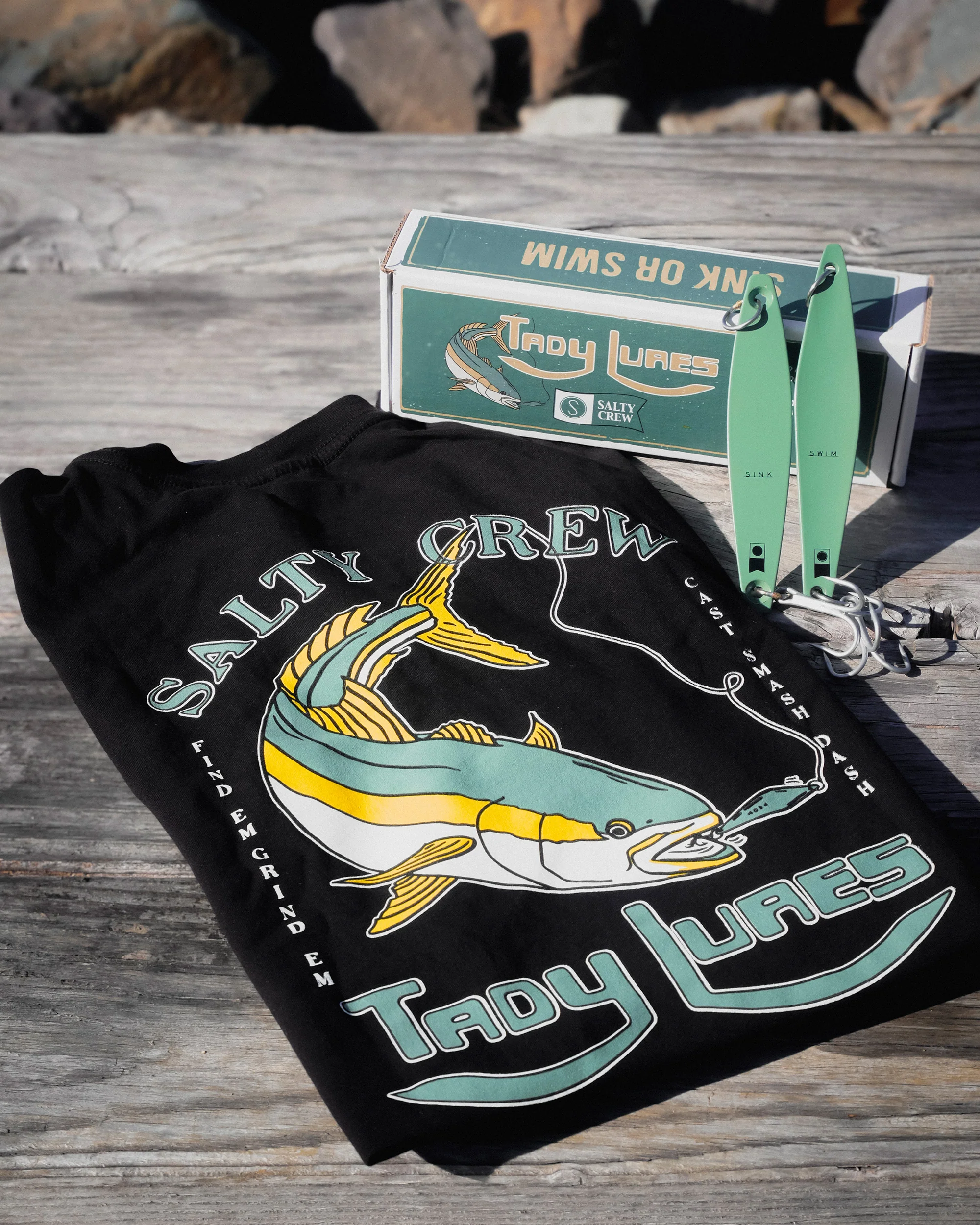 Tady x Salty Crew Home Guard Tee - Black - Image 3