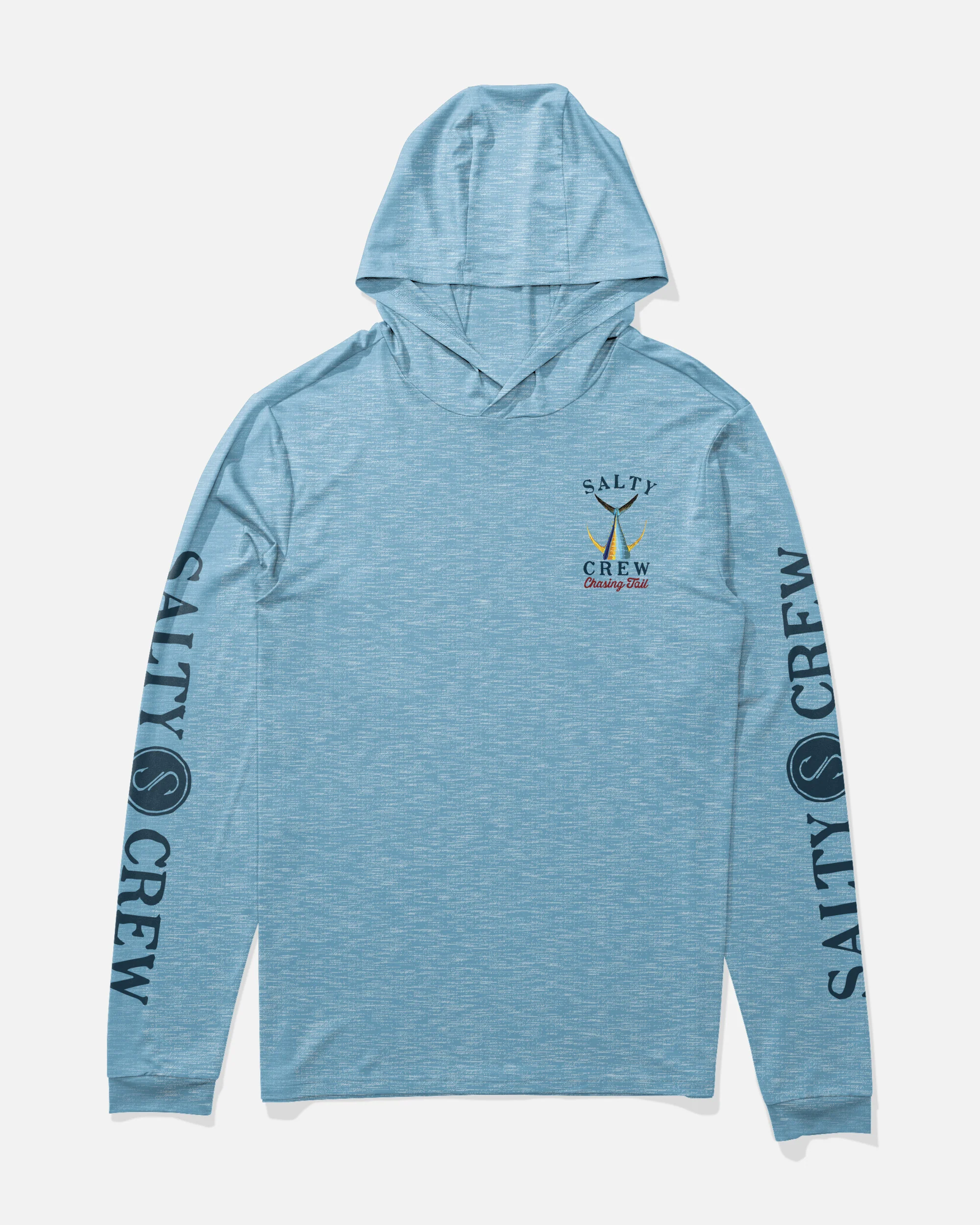 Tailed Hood Sunshirt - Blue Heather - Image 2