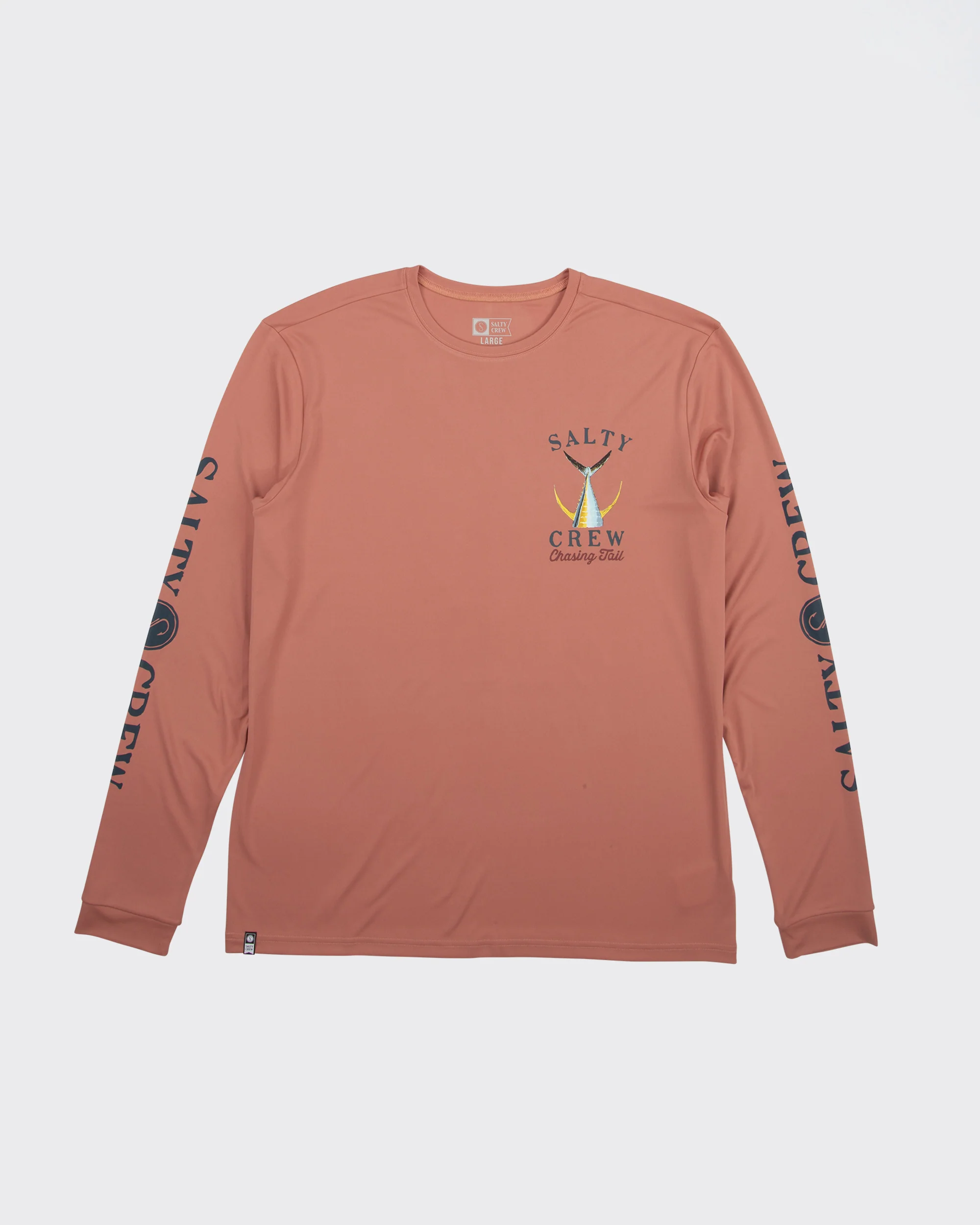 Tailed Long Sleeve Sunshirt - Coral - Image 2