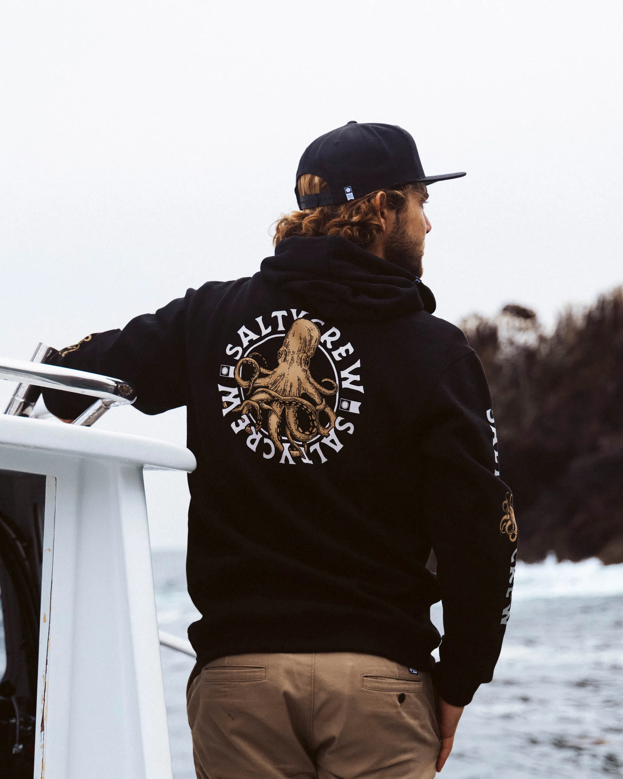 Tentacles Fleece Hoodie - Black - Image 4
