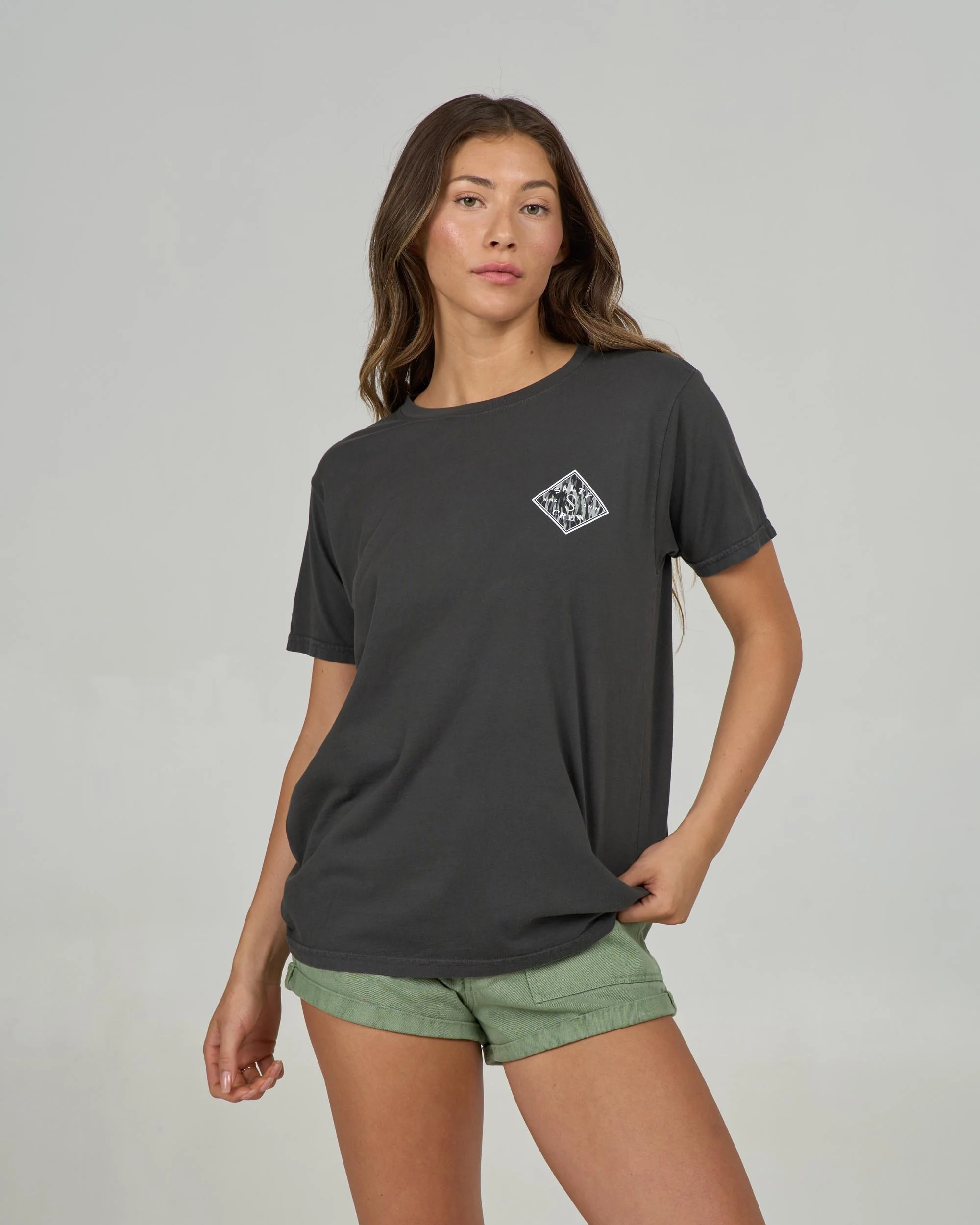 Tippet Boyfriend Tee - Charcoal - Image 2
