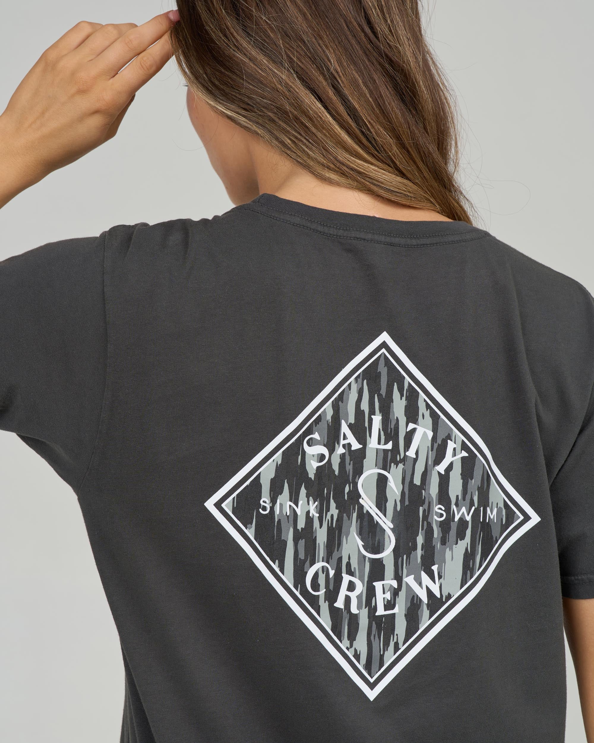 Tippet Boyfriend Tee - Charcoal - Image 3