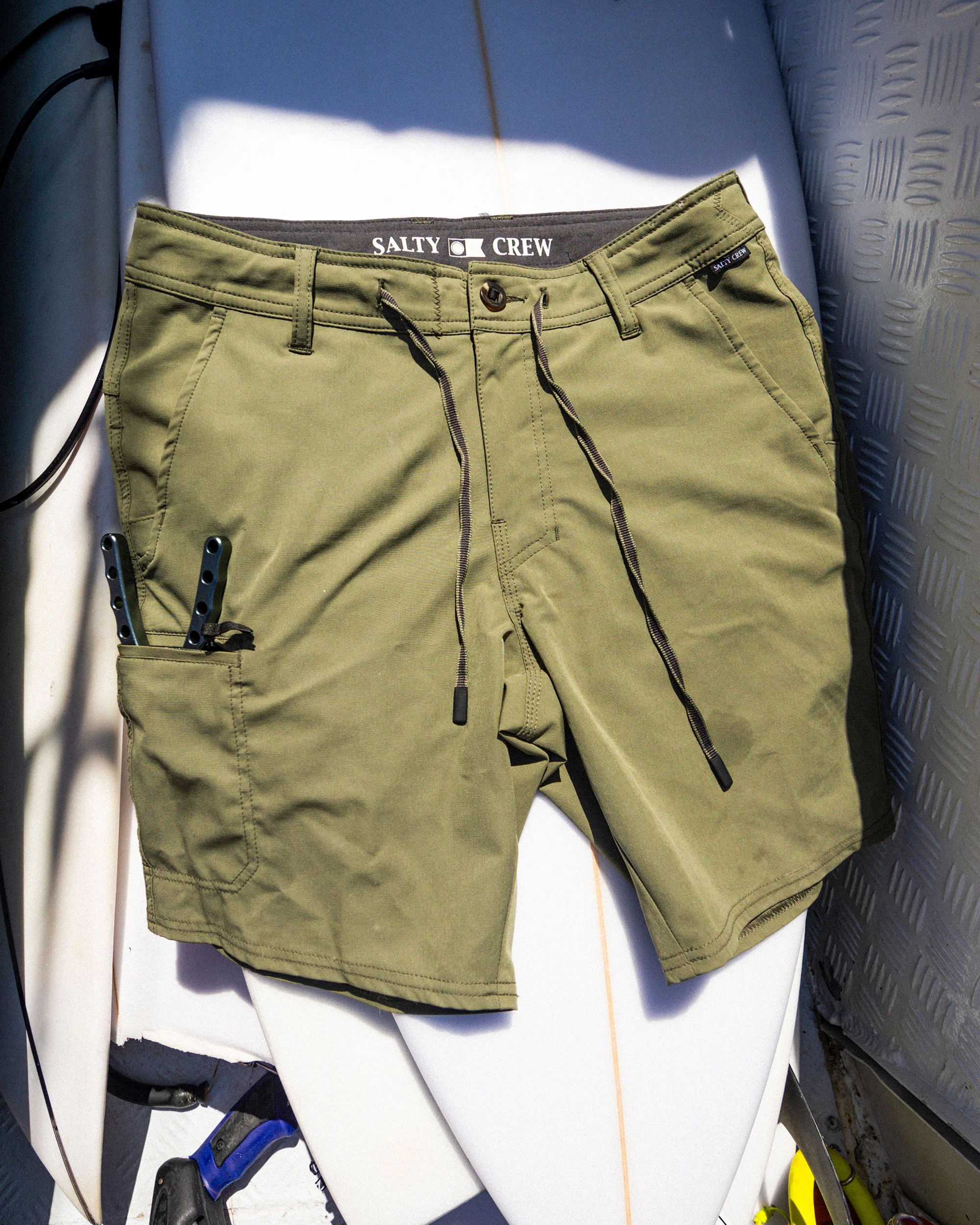 Transom 18" Tech Short - Dusty Olive - Image 5