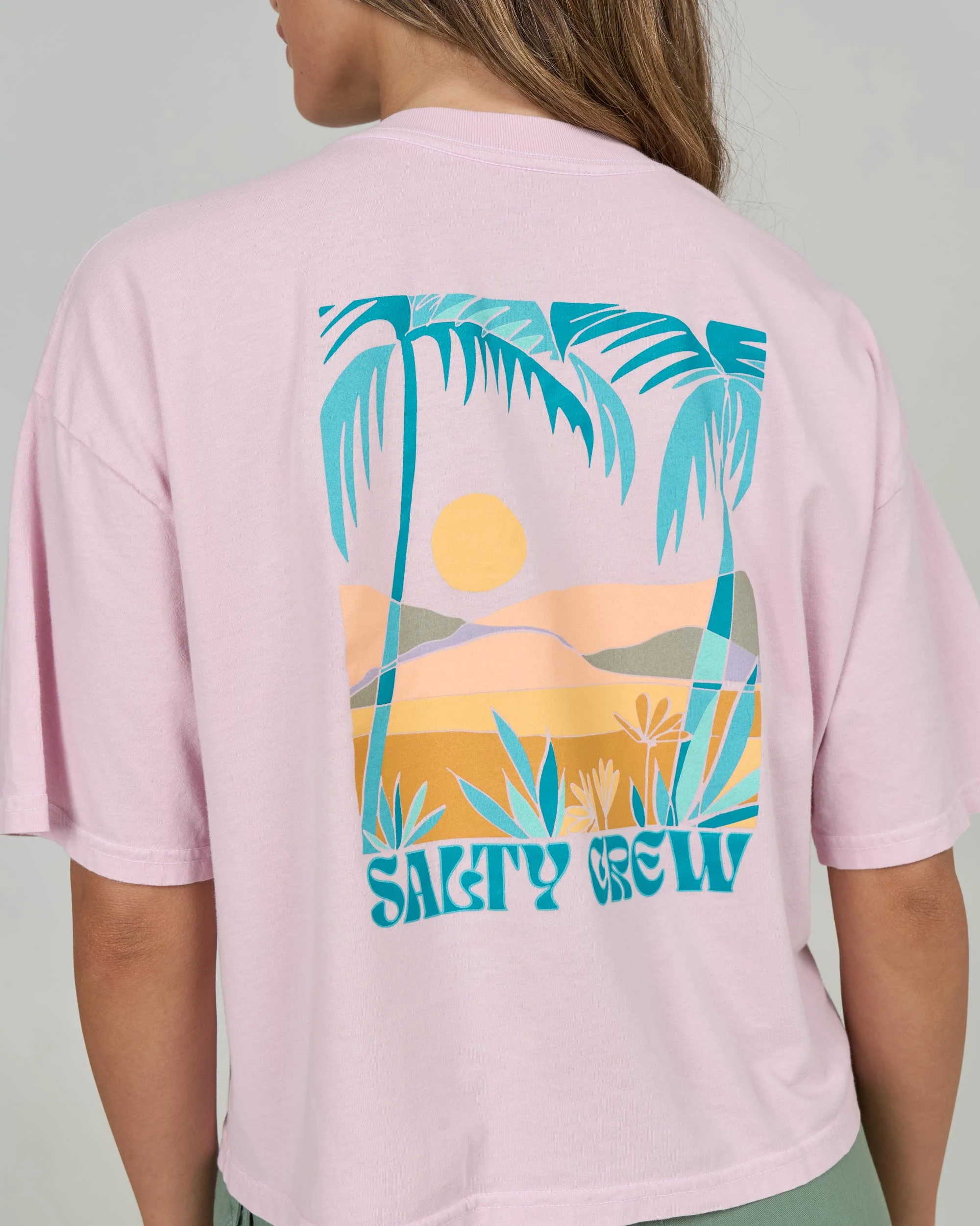 Travel Far Skimmer Tee - Pink Skies - Image 3