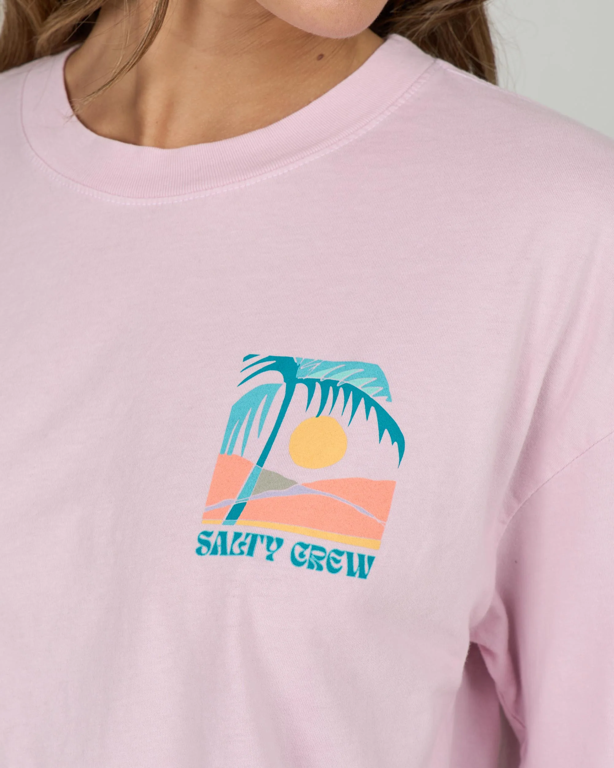 Travel Far Skimmer Tee - Pink Skies - Image 4