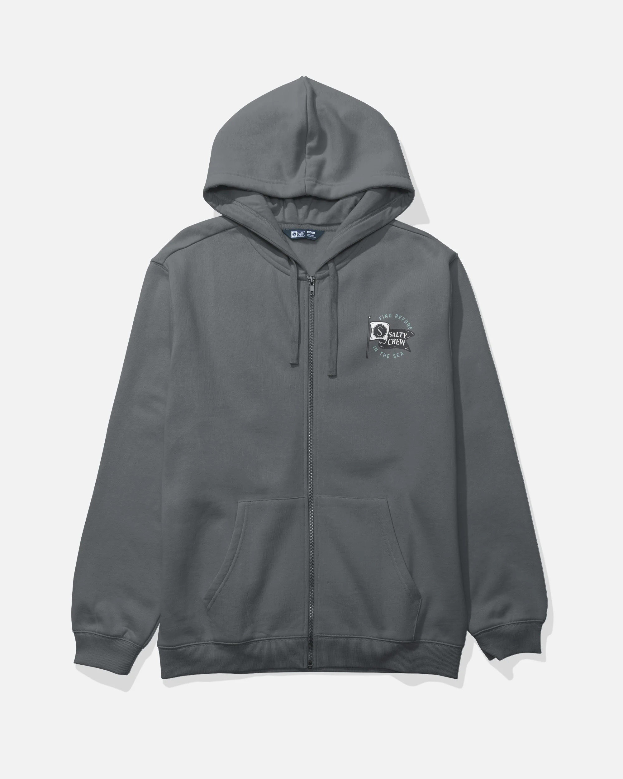 Wavey Zip Fleece - Charcoal - Image 2