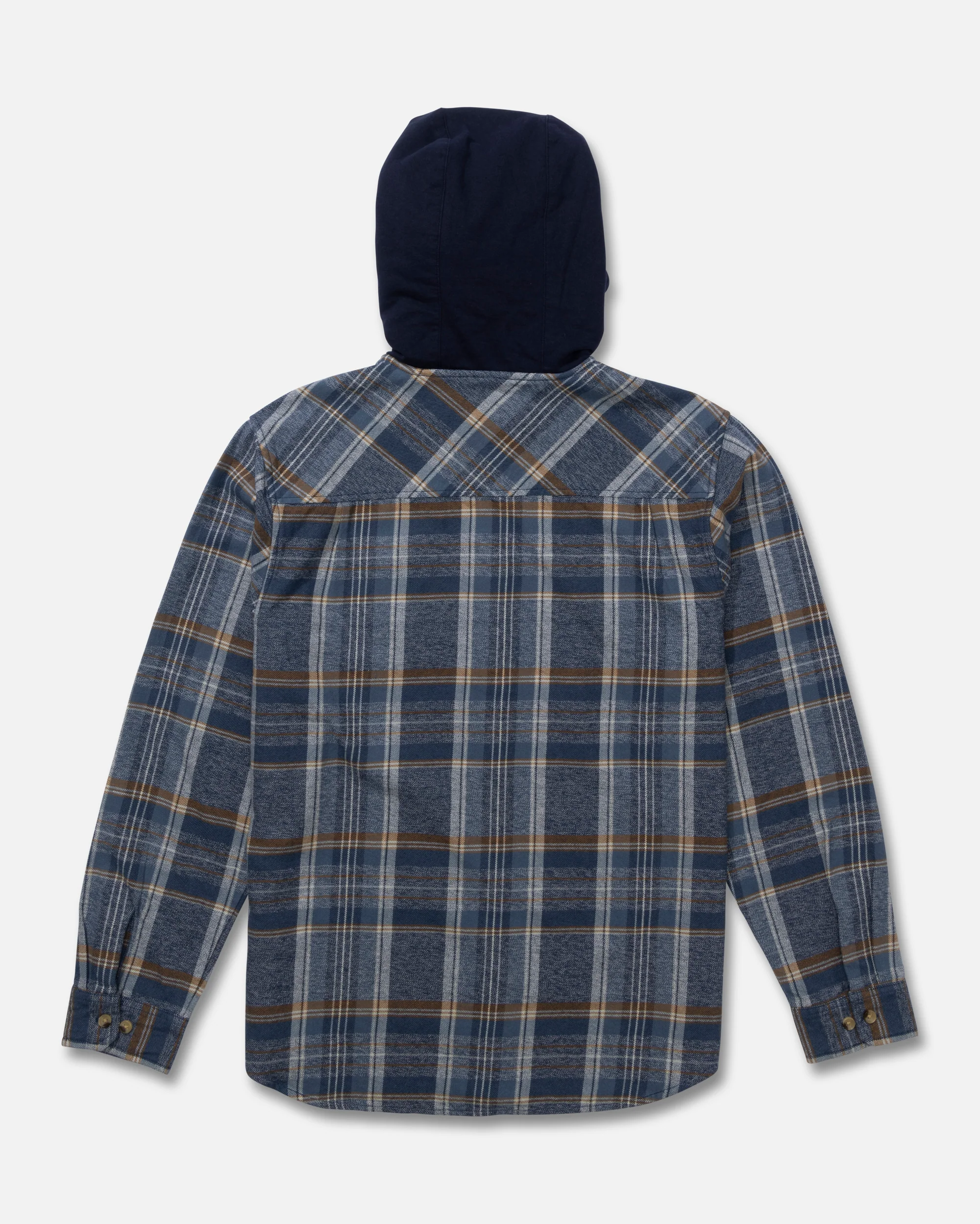 Whitewash Hooded Flannel - Midnight Navy - Image 2