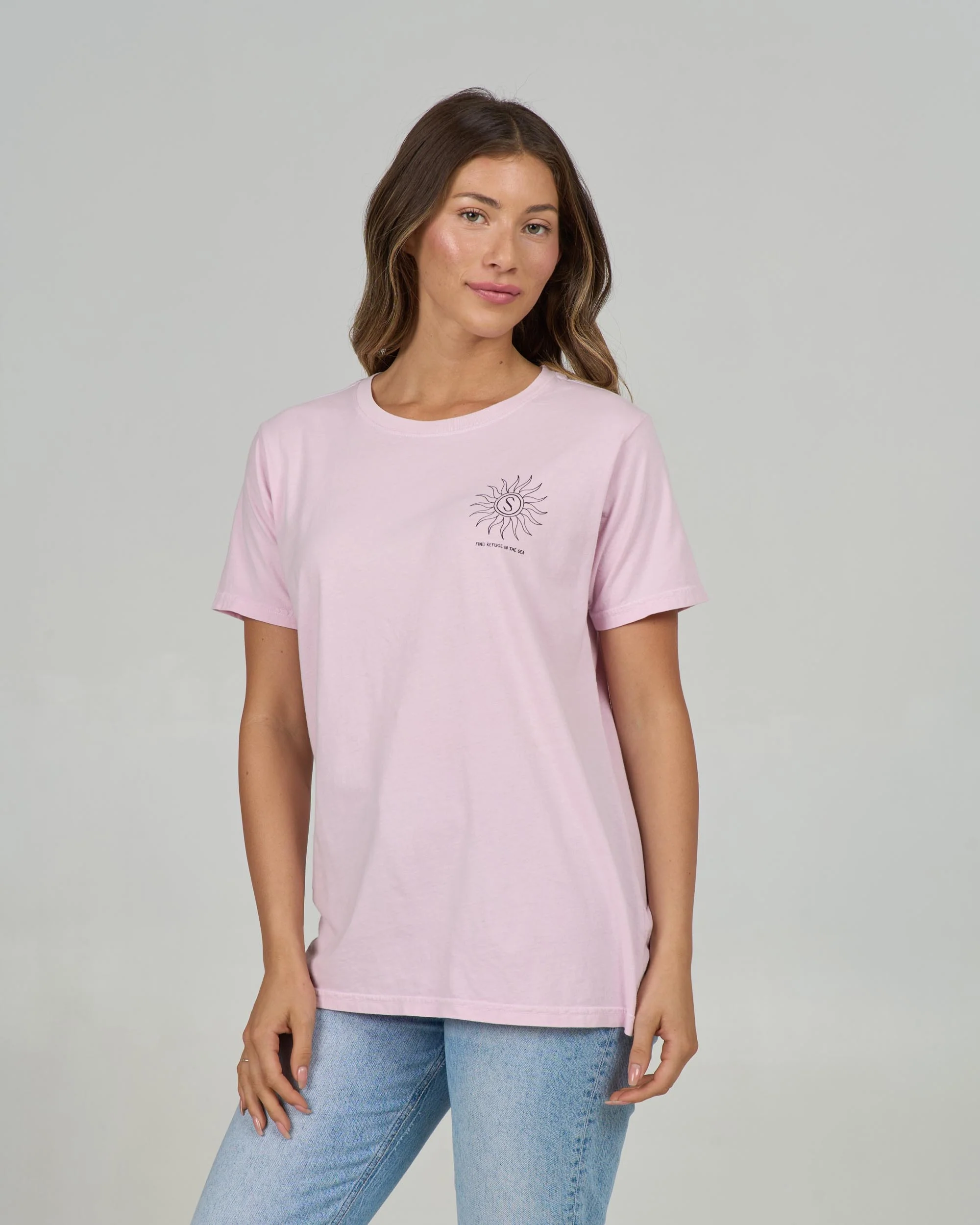 Zodiac Boyfriend Tee - Pink Skies - Image 2